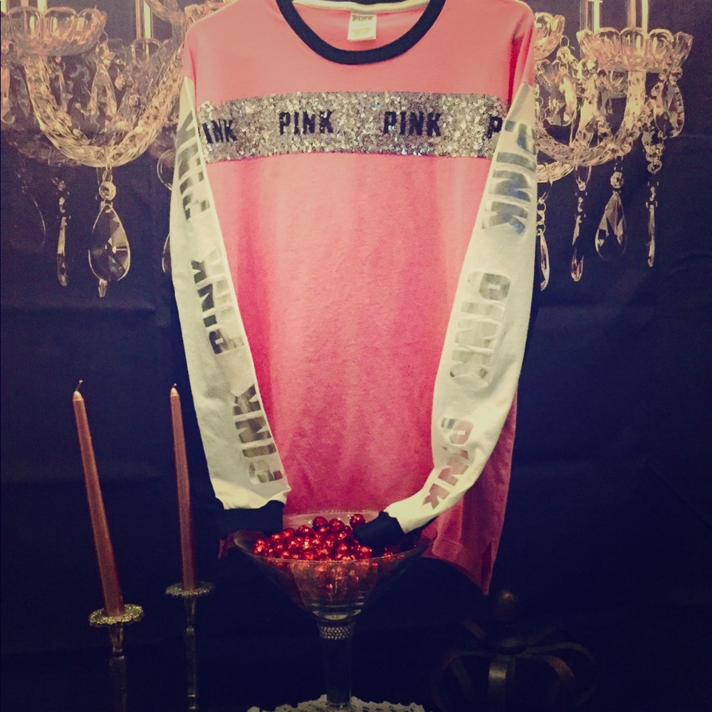 Victoria’s Secret Size Large Pink Bling Shirt